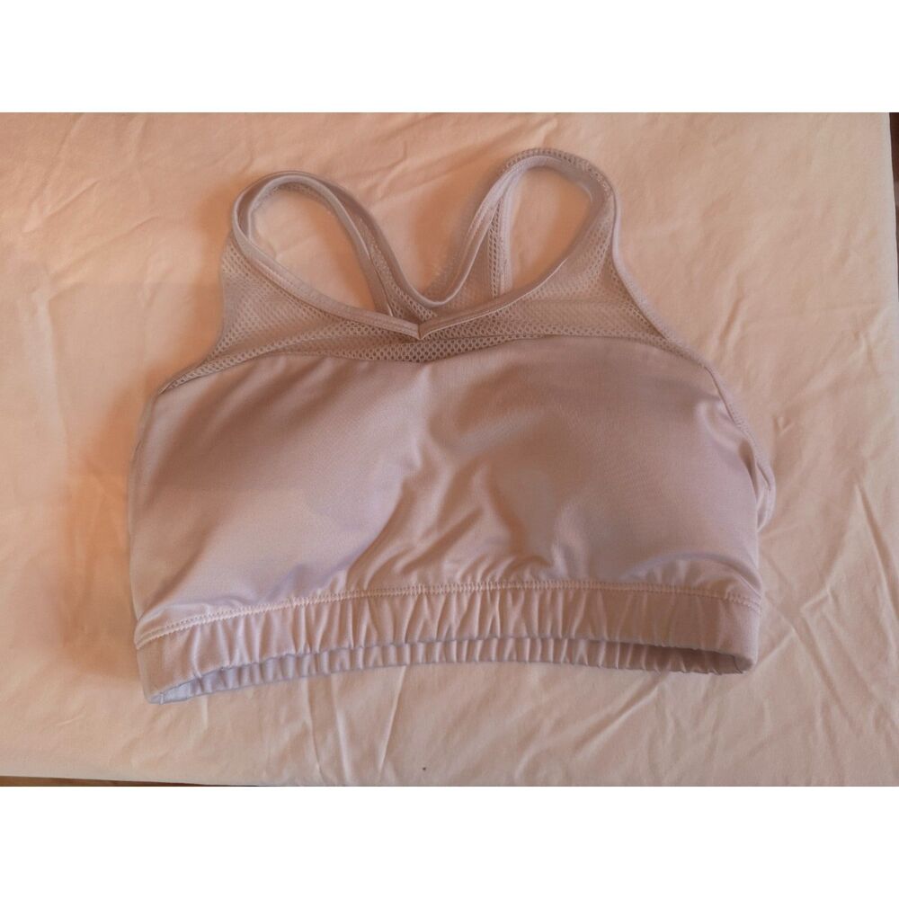 Kiava Sport Bra Padded White Mesh Racerback Size Small EUC